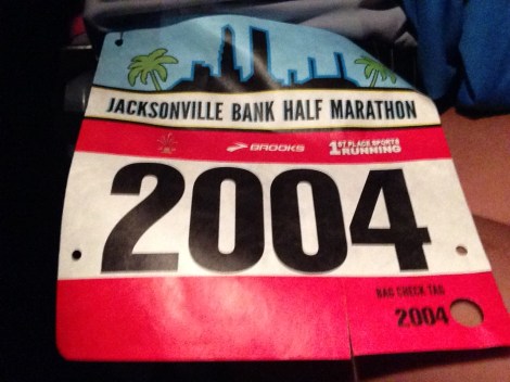 My Jax Bank Half bib.